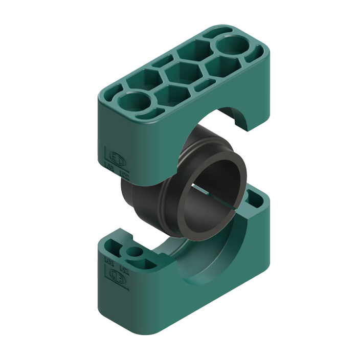 Tube Clamps with Elastomer Inlay